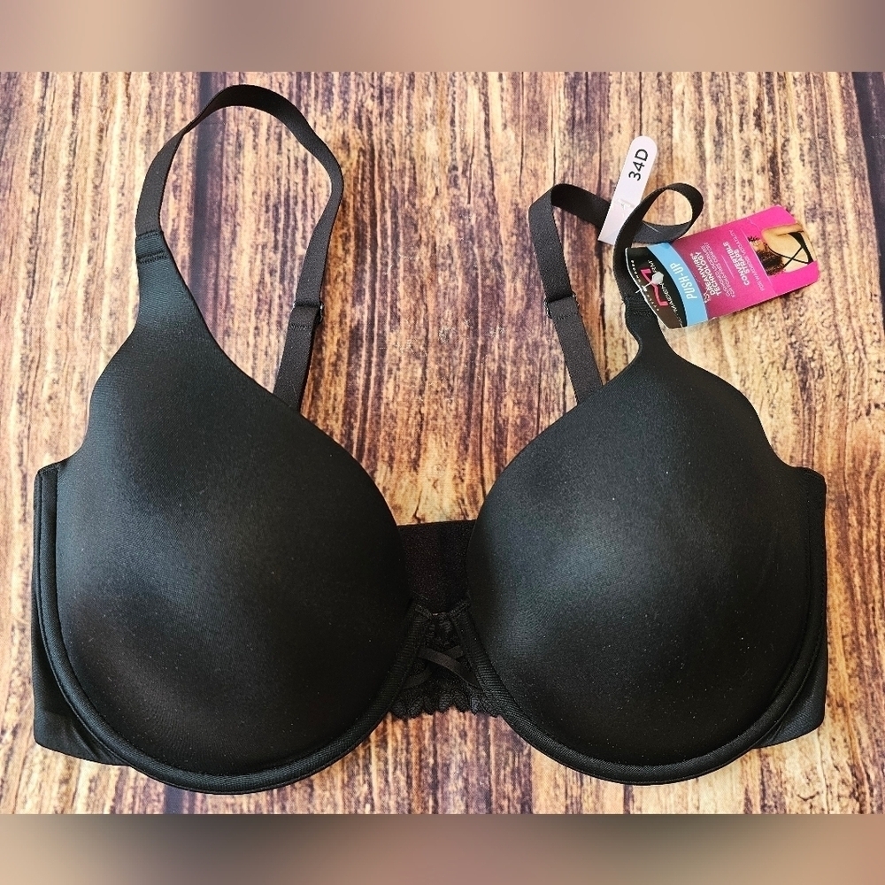 Maidenform Size 34D Black Push Up Bra Dreamwire Technology Comfort New w/ Tags